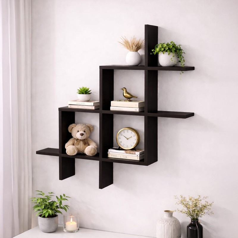 Shelfline MDF Wall Shelf - Black