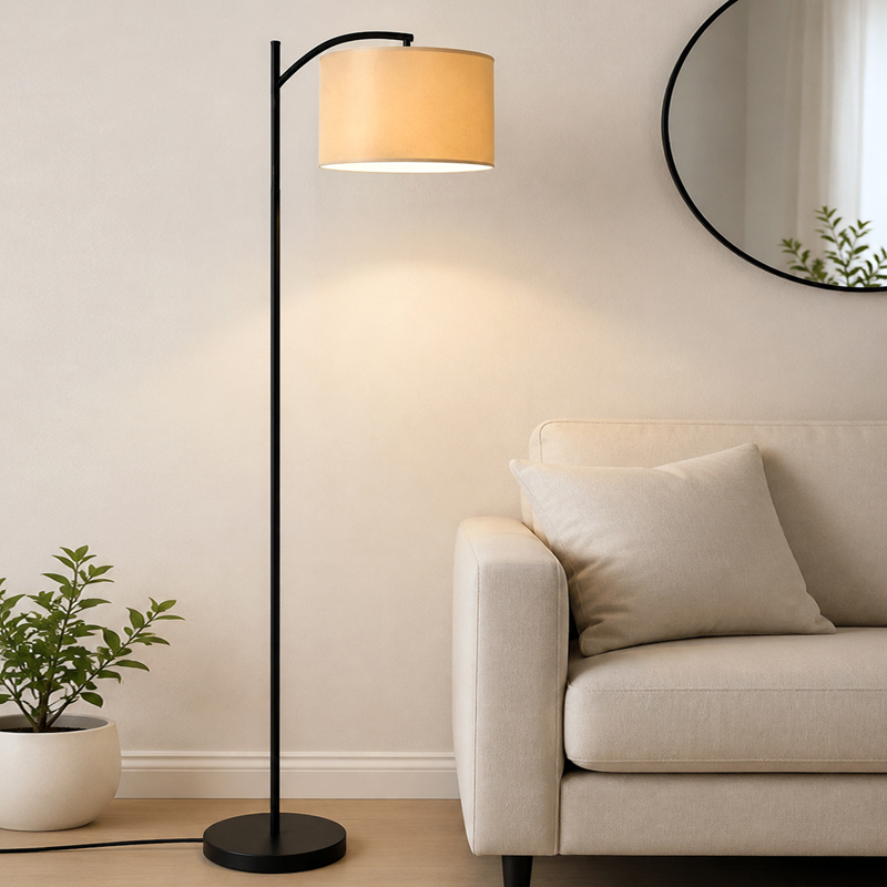 Elaris Arc Metal Ceiling Lamp - Brown