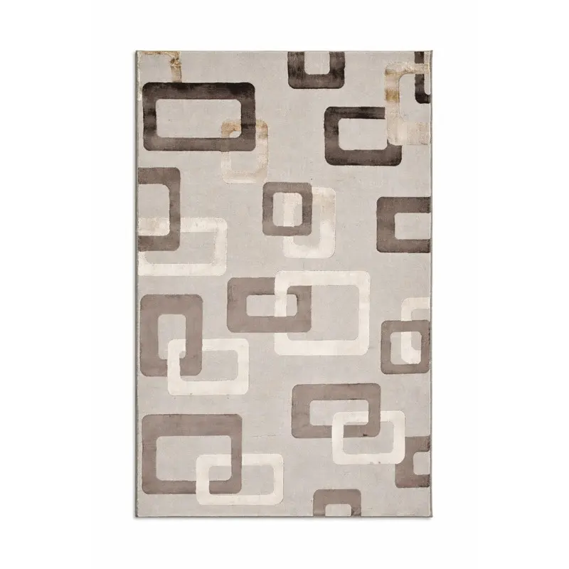 Form Flow Velvet Carpet - Grey,Brown