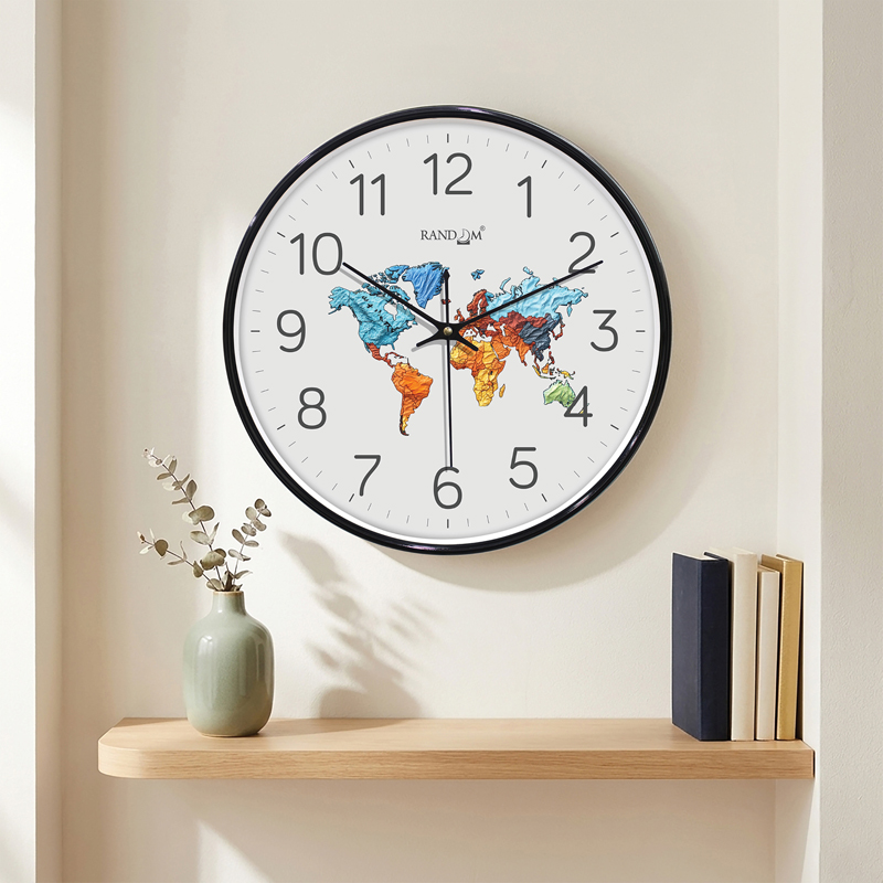 Atlas Silent Analog Wall Clock - Multicolor