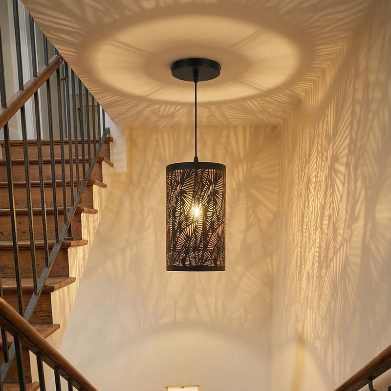 Verve Fern Silhouette Metal Ceiling Lamp