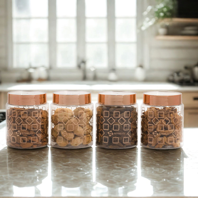 Grain Nest Clear PET Container (750 mL Each) - Set of Four - 750 mL