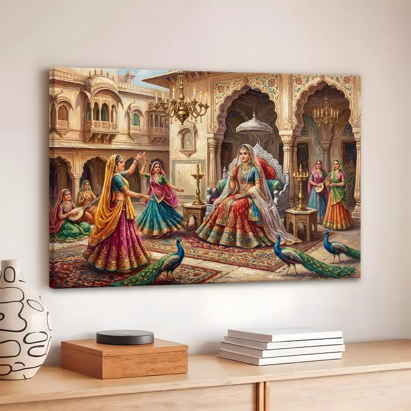 Royal Courtyard Dance Celebration Canvas Wall Painting