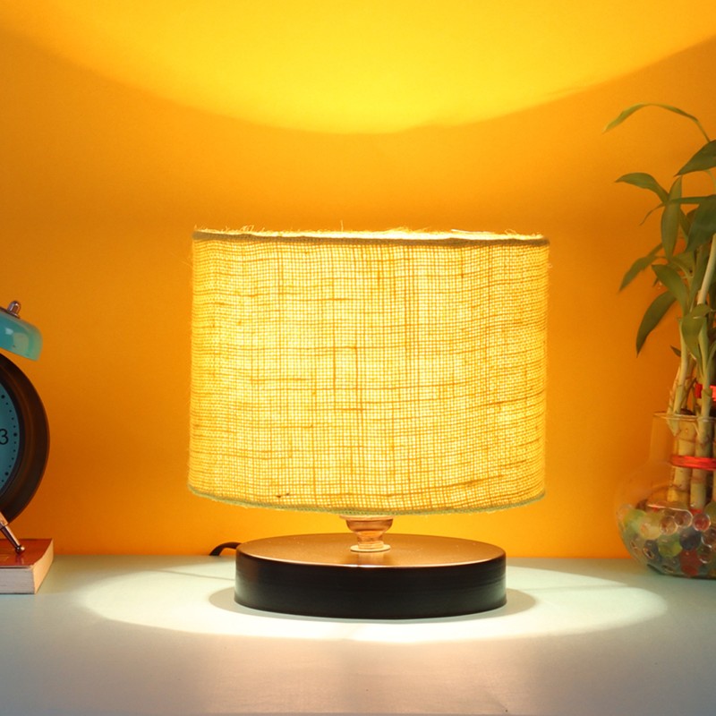 Viriditas Wooden Table Lamp - Yellow