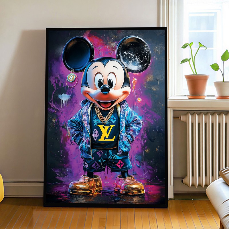 Electric Stardust Mickey MDF Wall Art
