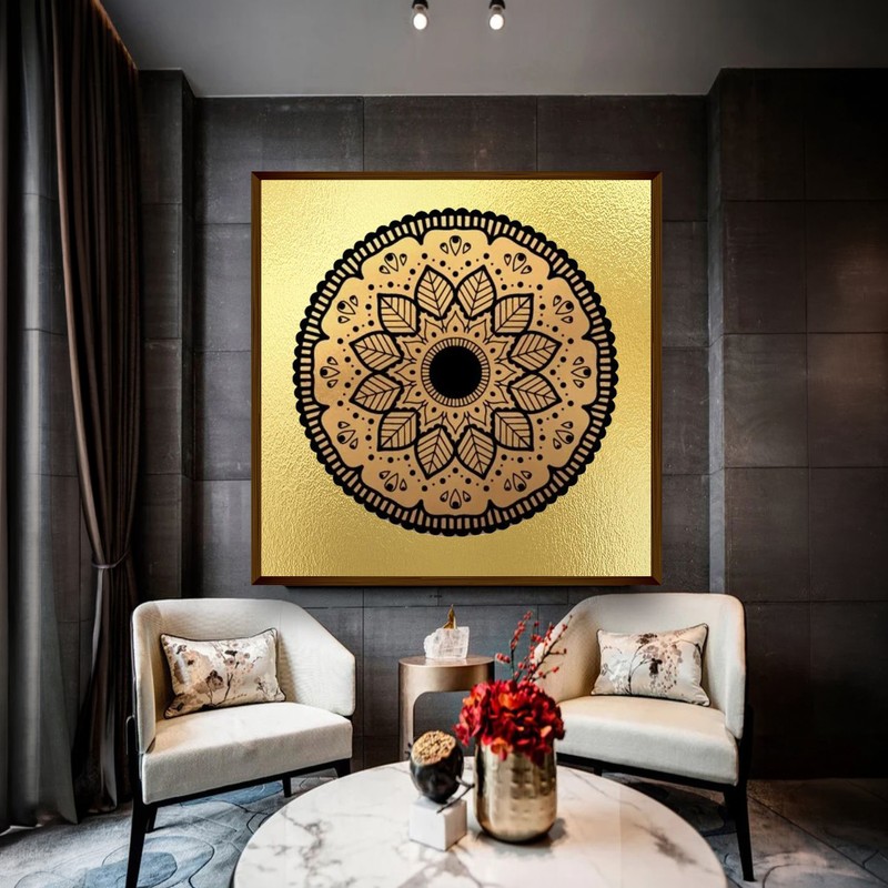 Hiranya Mandala Canvas Wall Painting