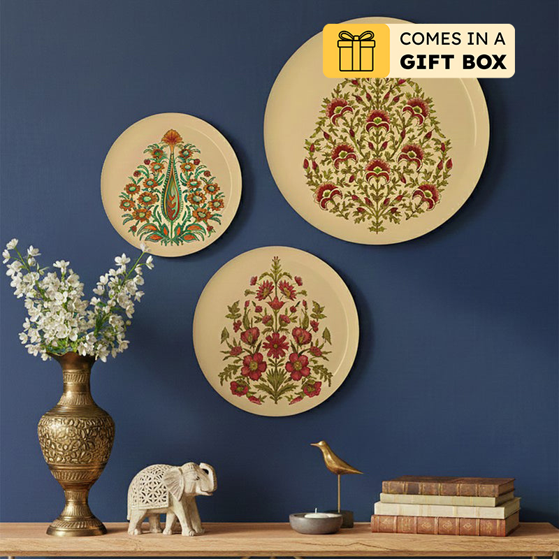 Aurelia Artisan Metal Wall Plates - Set Of Three
