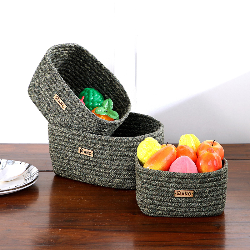 Earth Weave Storage Basket (Grey) - Set of Three