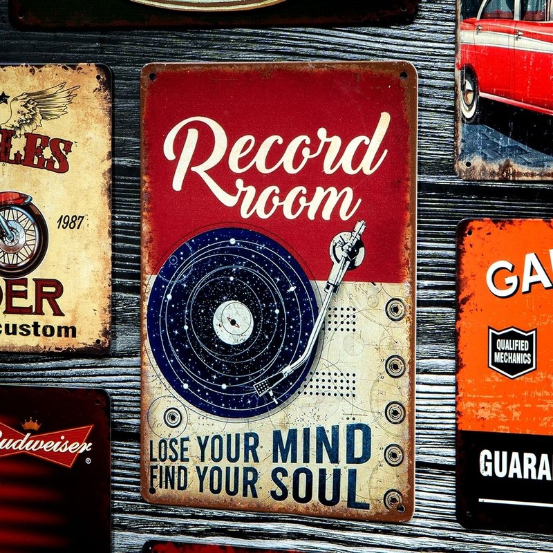Record Room Metal Wall Accent