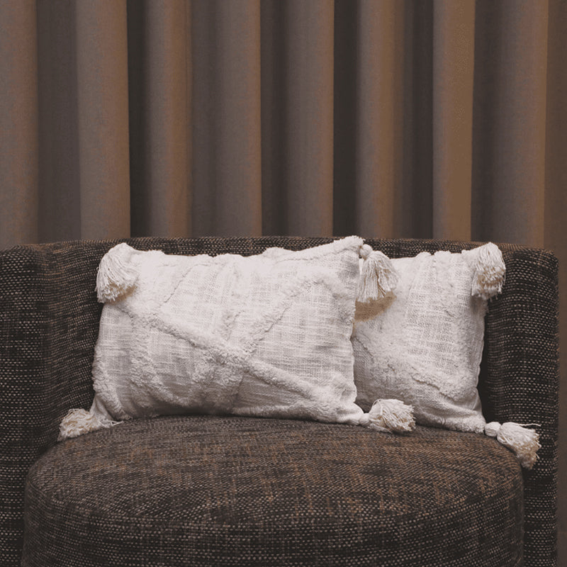 Dreamy Divot Tufted Cushion Cover (Grey) - Set Of Two