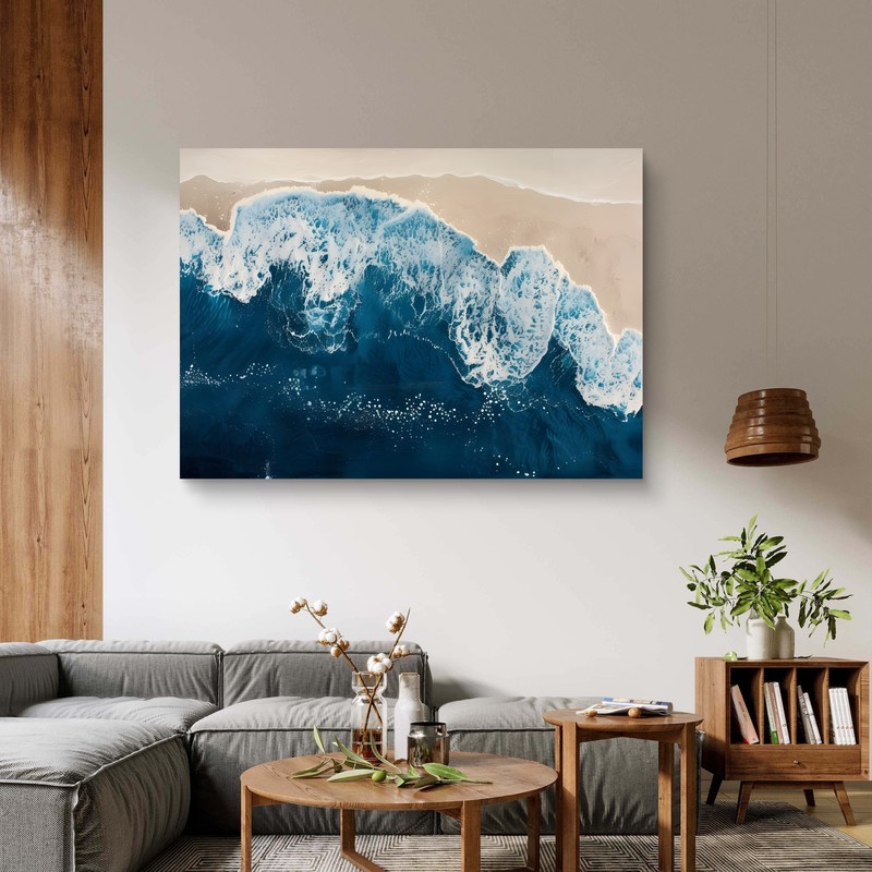 Snowy Peaks Canvas Wall Painting - Small