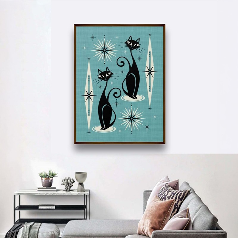 Cosmic Cats Canvas Wall Painting