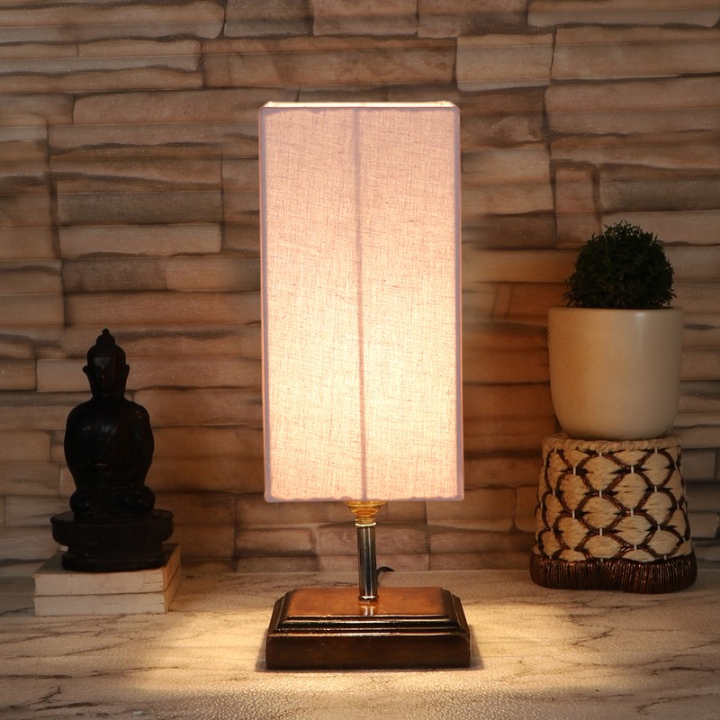 Lucent Wooden Table Lamp - Cream