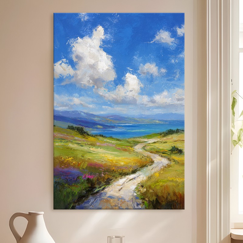 Seaside Trail Gallery Wrapped Canvas Wall Painting