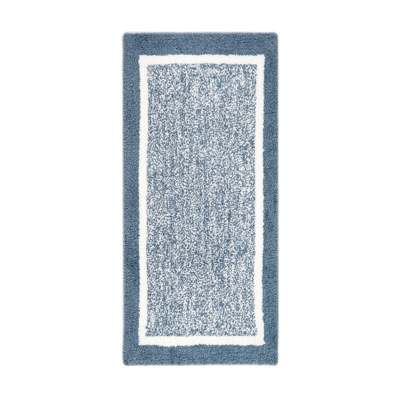 Linen Mist Comfort Anti Skid Runner Rug - Blue,White - 60 x 150 cm