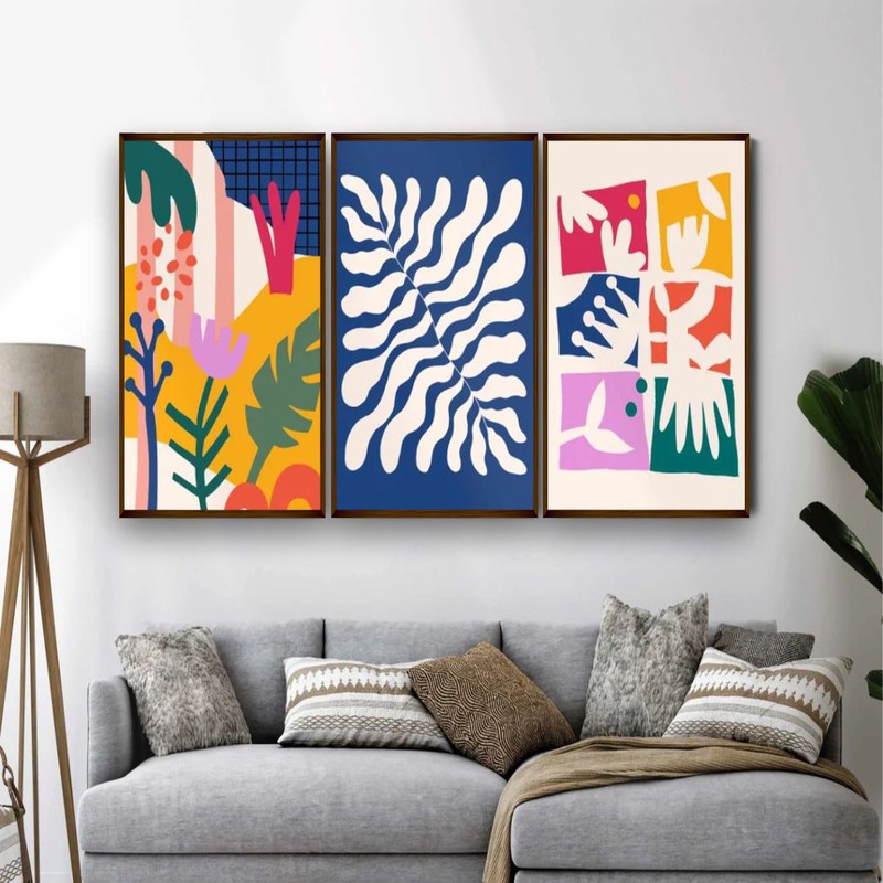 Laminaria Canvas Wall Painting - Set of Three