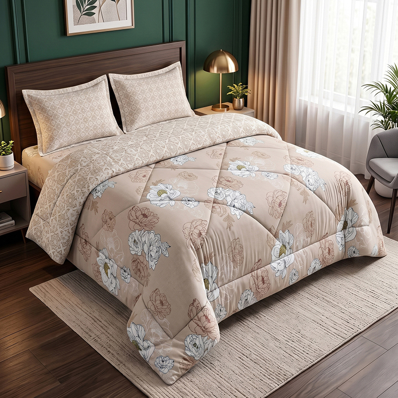 CozyHaven Polycotton Bedding Set - Four Piece Set - Queen/Double
