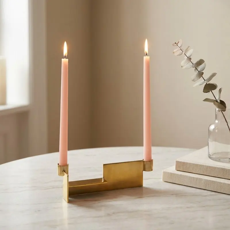 Dual Flame Stainless Steel Candle Holder