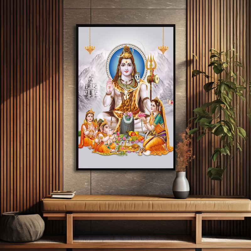Shiva's Cosmic Aura MDF Wall Art