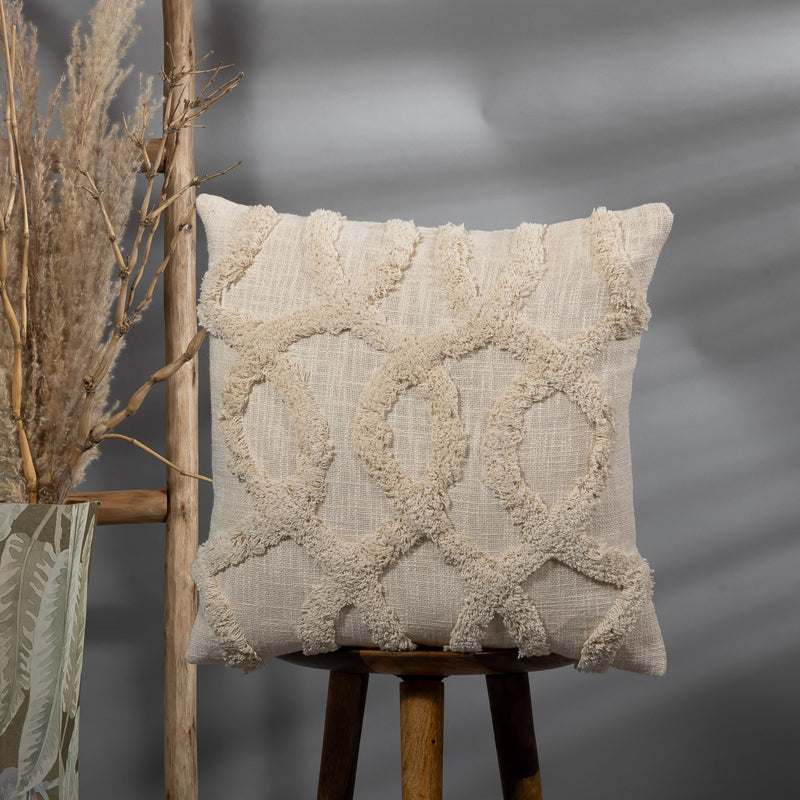 Loopis I Tufted Cushion Cover - 18 x 18 Inches