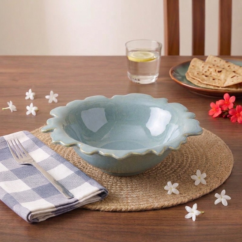 Snack Haven Ceramic Snack Bowl (Aqua) - 200 mL - 200 mL