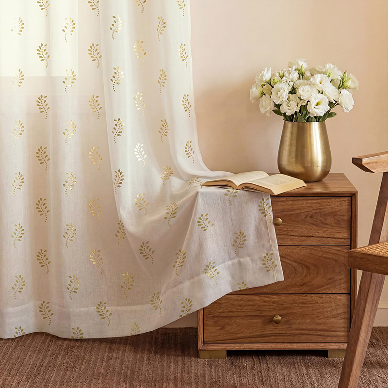 Tara Aura Printed Cotton Curtain - Set of Two - Window - 5 Feet