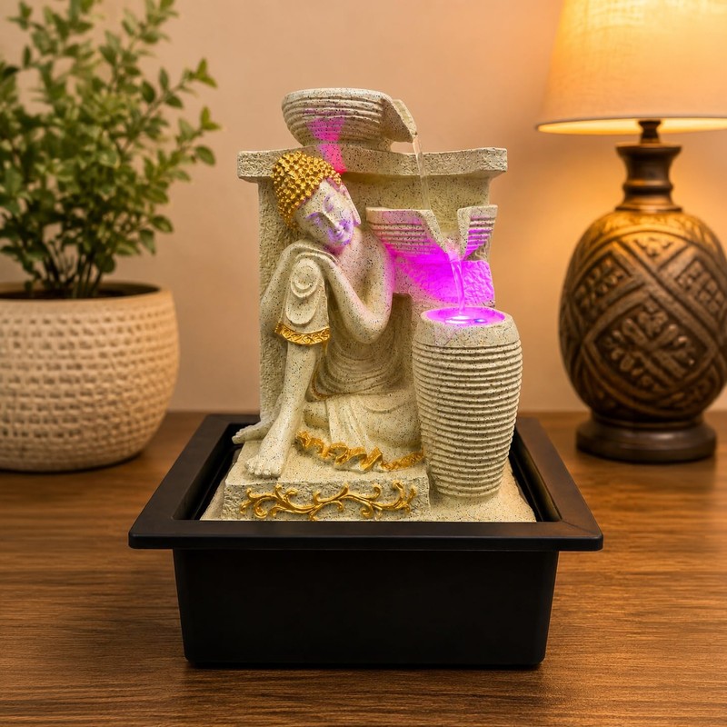 Aureate Tranquility Buddha LED Fountain