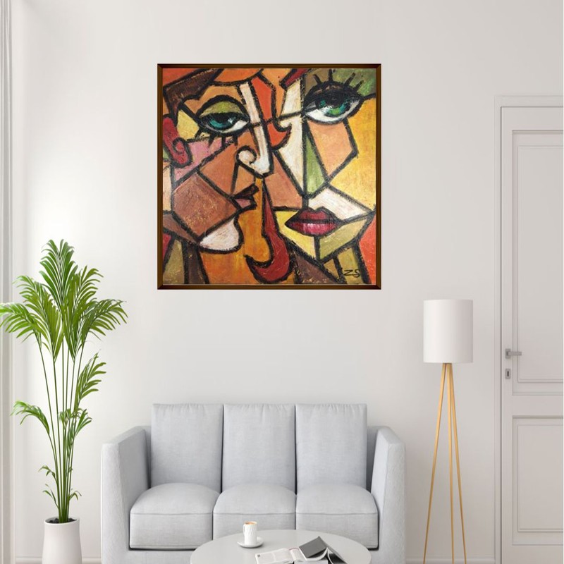 Cubist Connection Canvas Wall Painting
