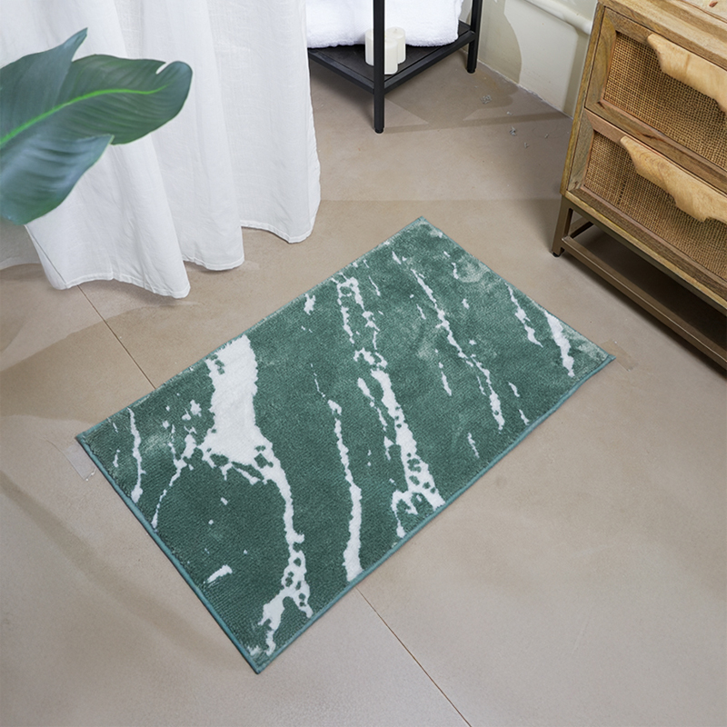 Drift Marble Anti-Skid Bath Mat - Green - 50 x 80 cm