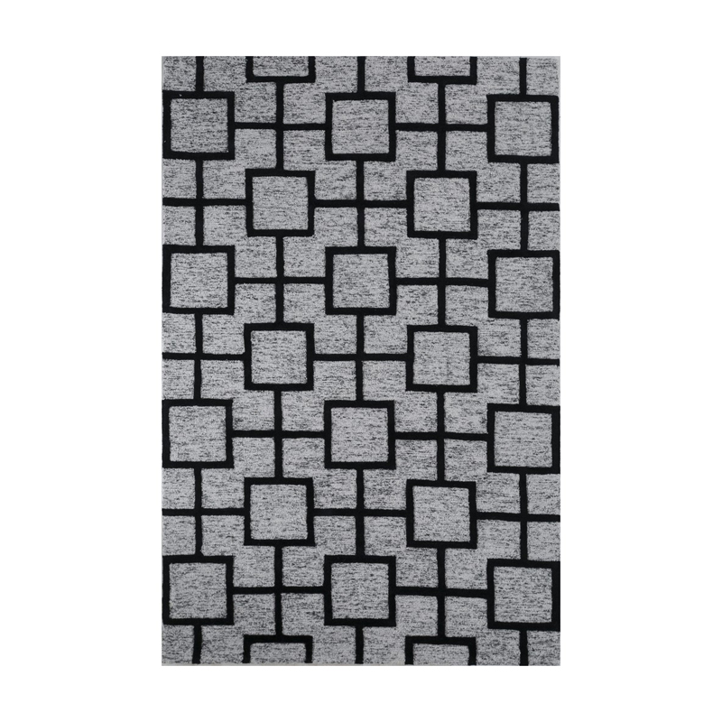 Jaipur Rugs Orthogon Hand Tufted Carpet - Grey, Black - 5 x 8 ft