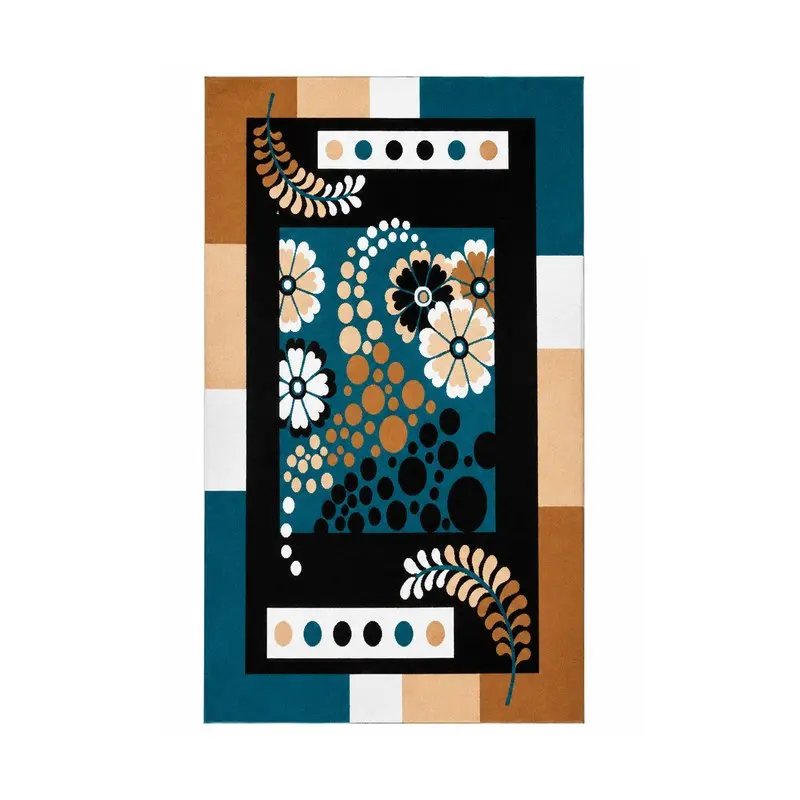 Forma Velvet Carpet - Blue,Beige