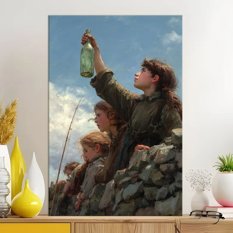 Skyward Discovery Vintage Canvas Wall Painting