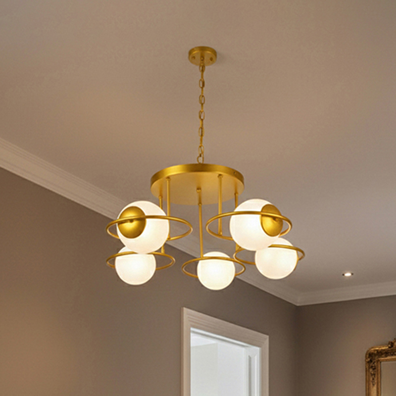 Reef Orbit Branch Glass Ceiling Lamp - Gold