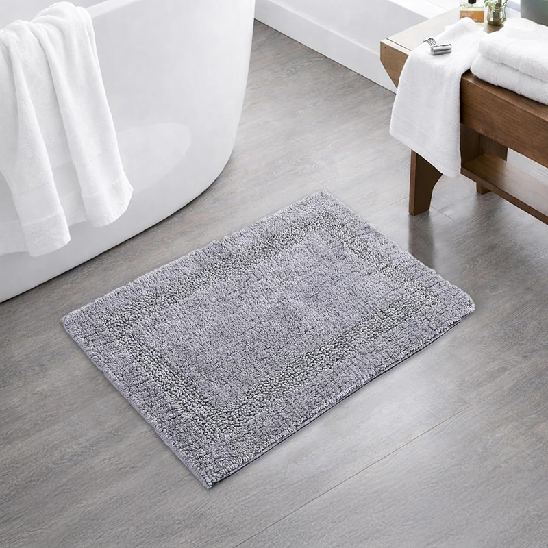 Ette Cotton Bathmat - Grey - 16 x 24 inches