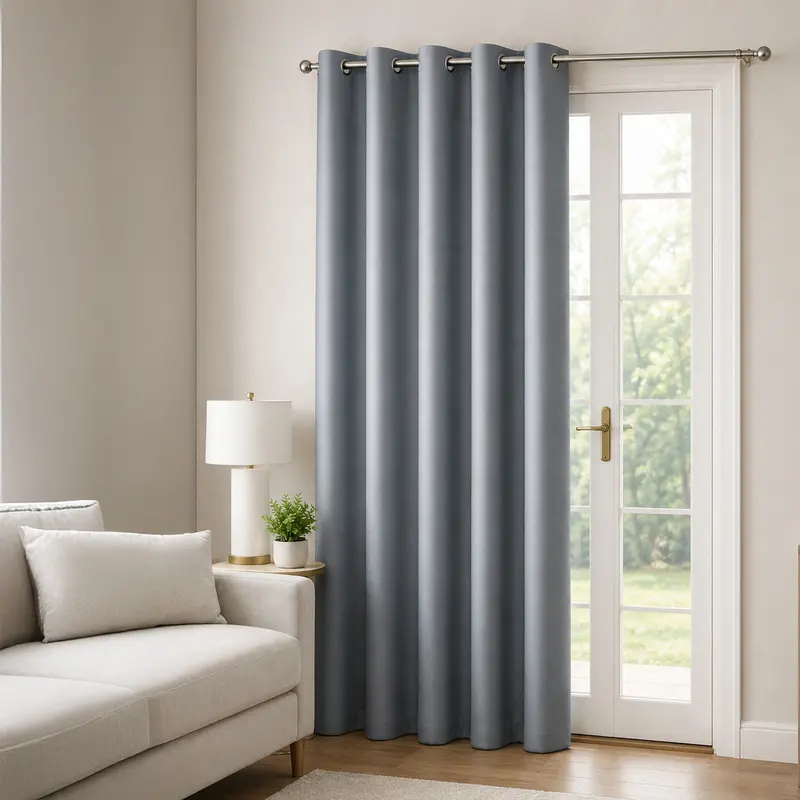 Form Fit Velvet Curtain - Grey