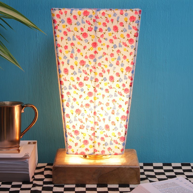 Citriodora Wooden Table Lamp - Pink
