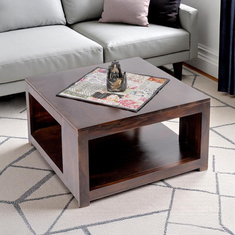 Brixon Sheesham Wooden Center Table - Brown