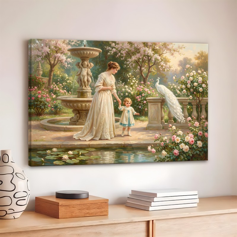 Ivory Feathers & Innocence Canvas Wall Art - 380 GSM