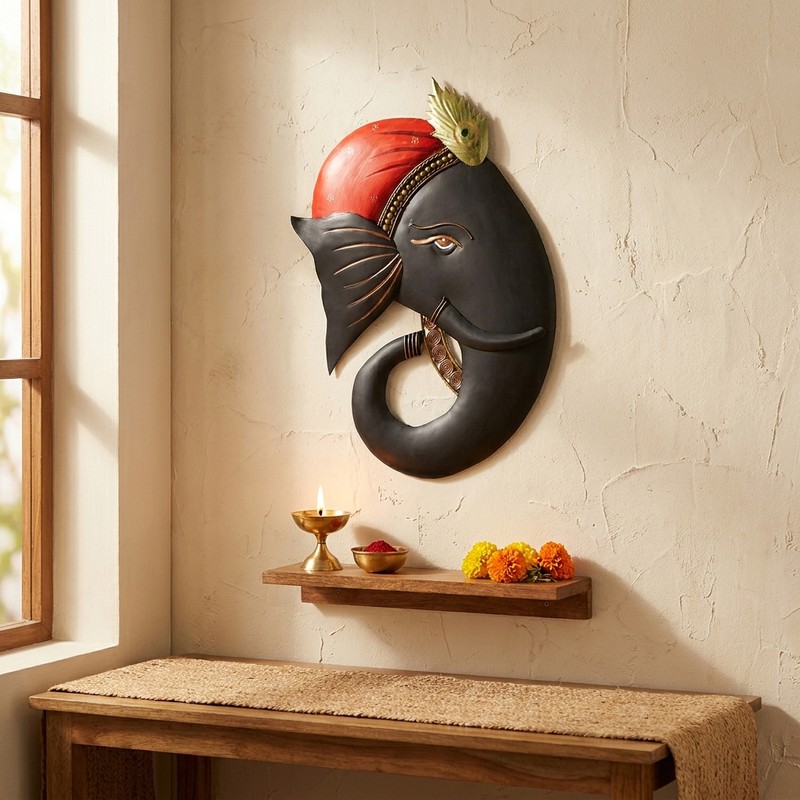 Aaravya Ganesha Iron Wall Accent