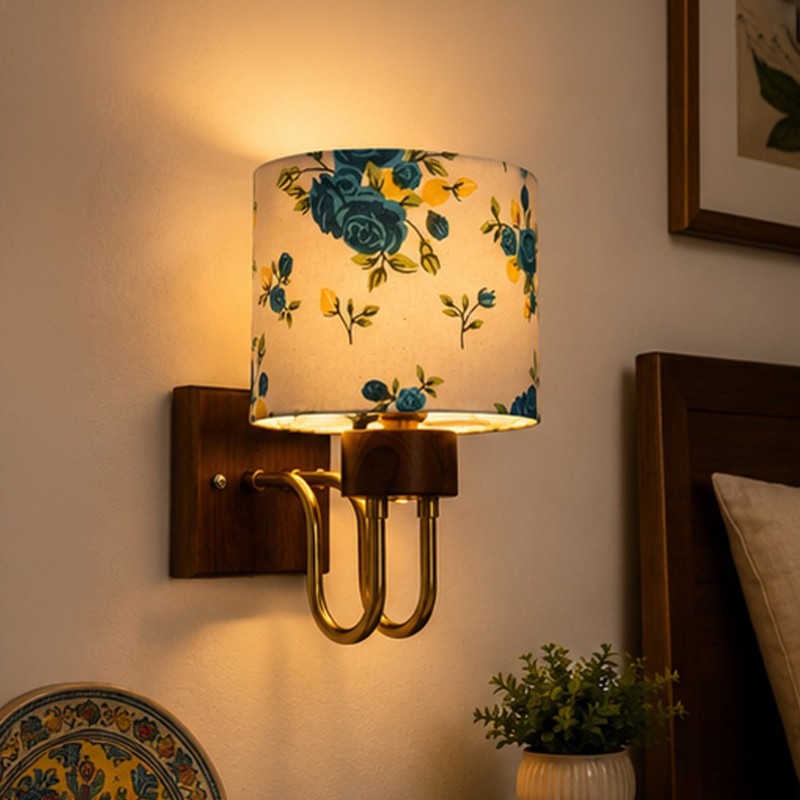 Aurevia Loop Cotton Wall Lamp - Blue