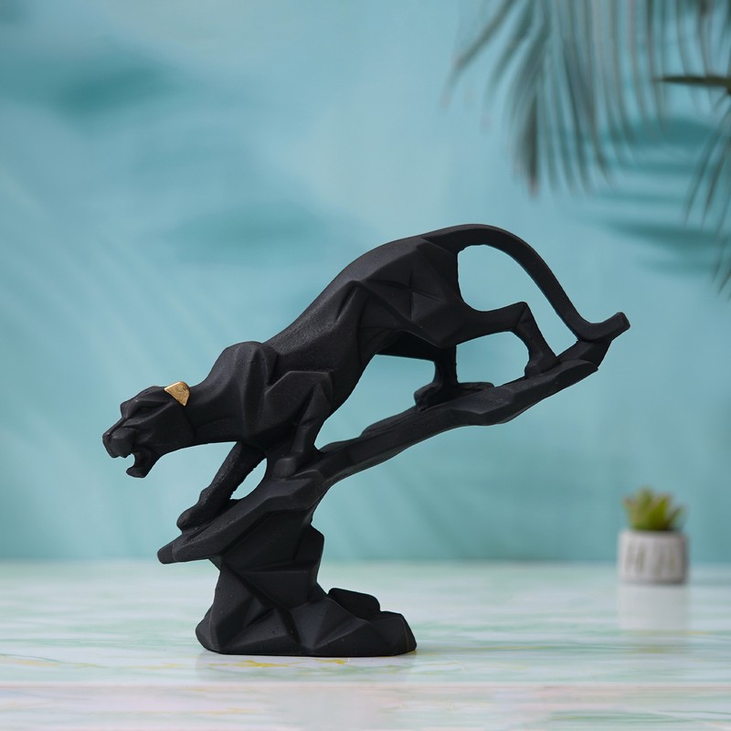 Leaping Panther Showpieces - Black