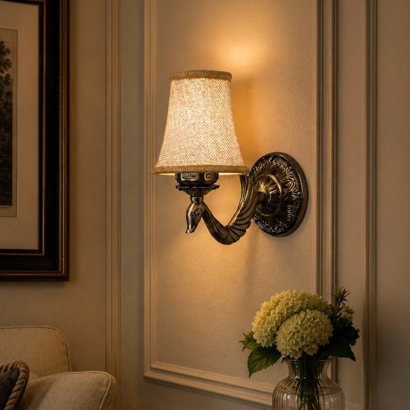 Ravelle Regal Jute Wall Lamp - Beige