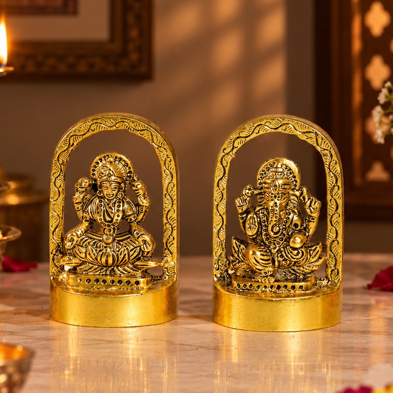 Elowen Lakshmi & Ganesh Idols & Sets - Set Of Two