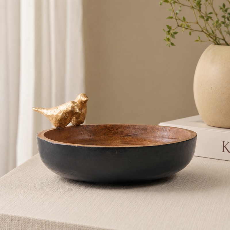 Pakshika Wooden Accent Bowl