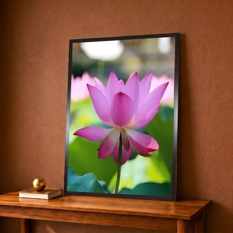 Serene Lotus Flower Canvas Wall Painting