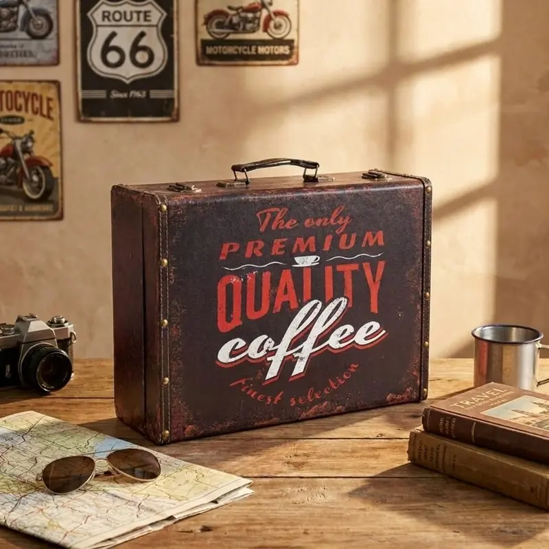 Retro Scribe MDF & Canvas Storage Box