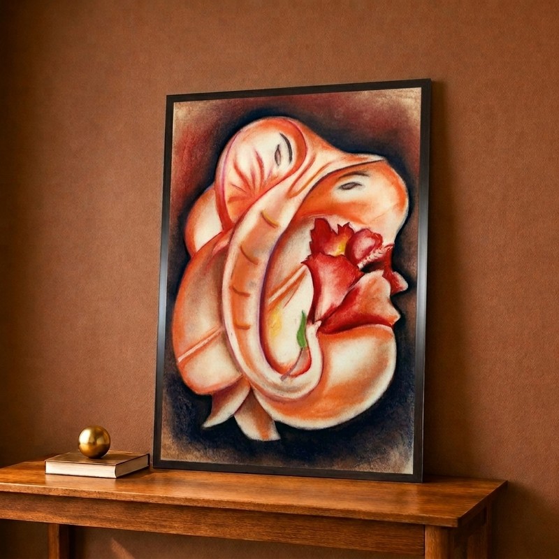 Contemporary Ganesha Canvas Wall Painting