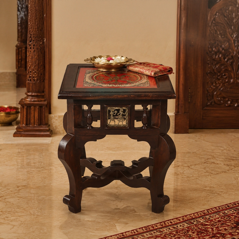 Yuge Teak Wood Side Table - Small