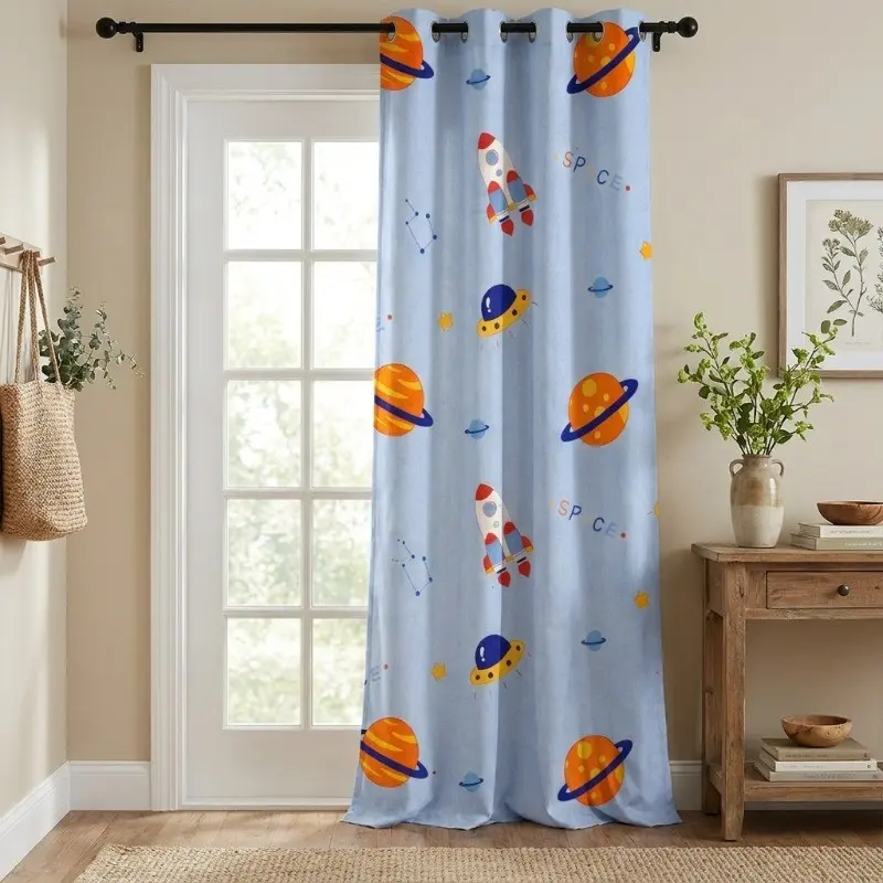 Astroscape Printed Cotton Curtain