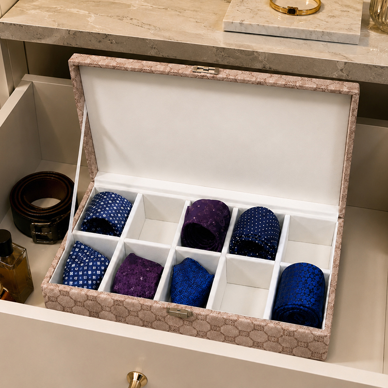 Jade Trinket Display MDF Storage Box - Purple